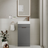 scudo esme cloakroom unit dust grey with basin handle, SCUDO, Sink Vanity Unit, Basin Unit, 4