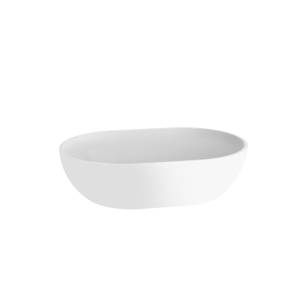 Scudo Neo 560mm x 370mm x 145mm Polymarble Countertop Basin - Matt White