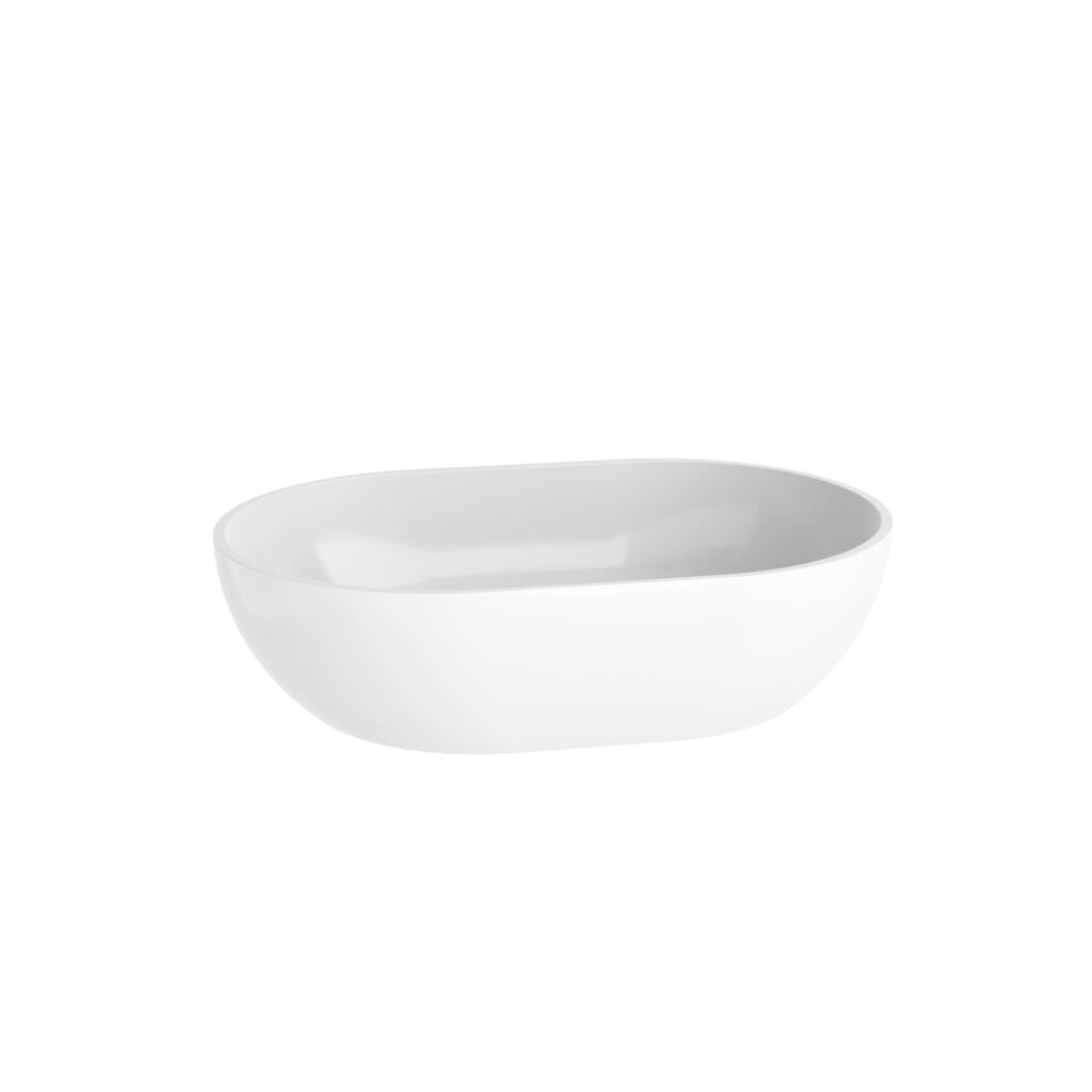 Scudo Neo 560mm x 370mm x 145mm Polymarble Countertop Basin - Gloss White