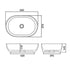 scudo neo 560mm x 370mm x 145mm polymarble countertop basin gloss white, Scudo, Basin, Counter Top Bowl , 3