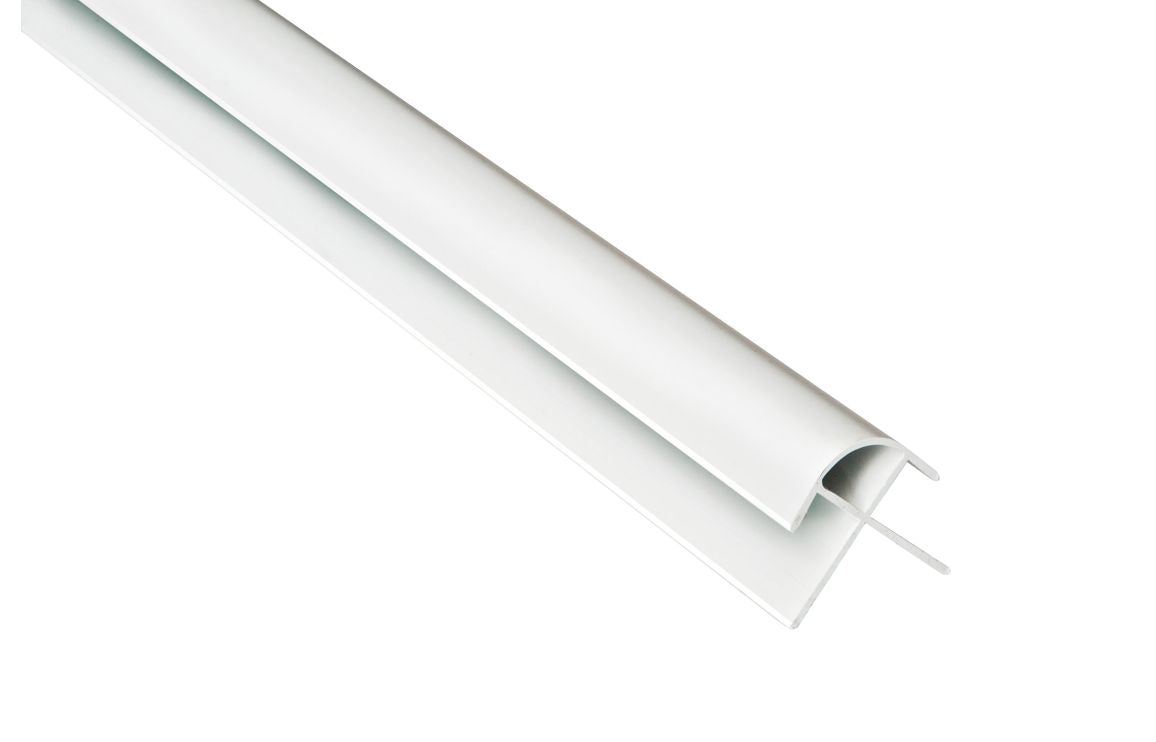 Fibo White PVC Rounded External Profile 2.4m