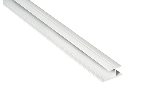 Fibo White PVC H-Shaped Stacking Profile 2.4m