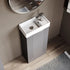 Deco Satin Grey 400mm Floor Standing Cabinet & Basin