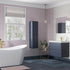 calvino 500mm 2 drawer wall hung basin unit matt indigo, Alessio, Wall Hung Vanity Unit, 3