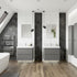 calvino 600mm 2 drawer wall hung basin unit matt grey, Alessio, Wall Hung Vanity Unit, 8