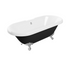 fabia black freestanding bath 1690x740x620mm, Baths, Free Standing Baths, Alessio, 3