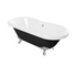 fabia black freestanding bath 1690x740x620mm, Baths, Free Standing Baths, Alessio, 4
