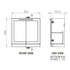 london 815mm floor standing basin unit basin matt reed green with black handles, Alessio, Sink Vanity Unit, Basin Unit, 4