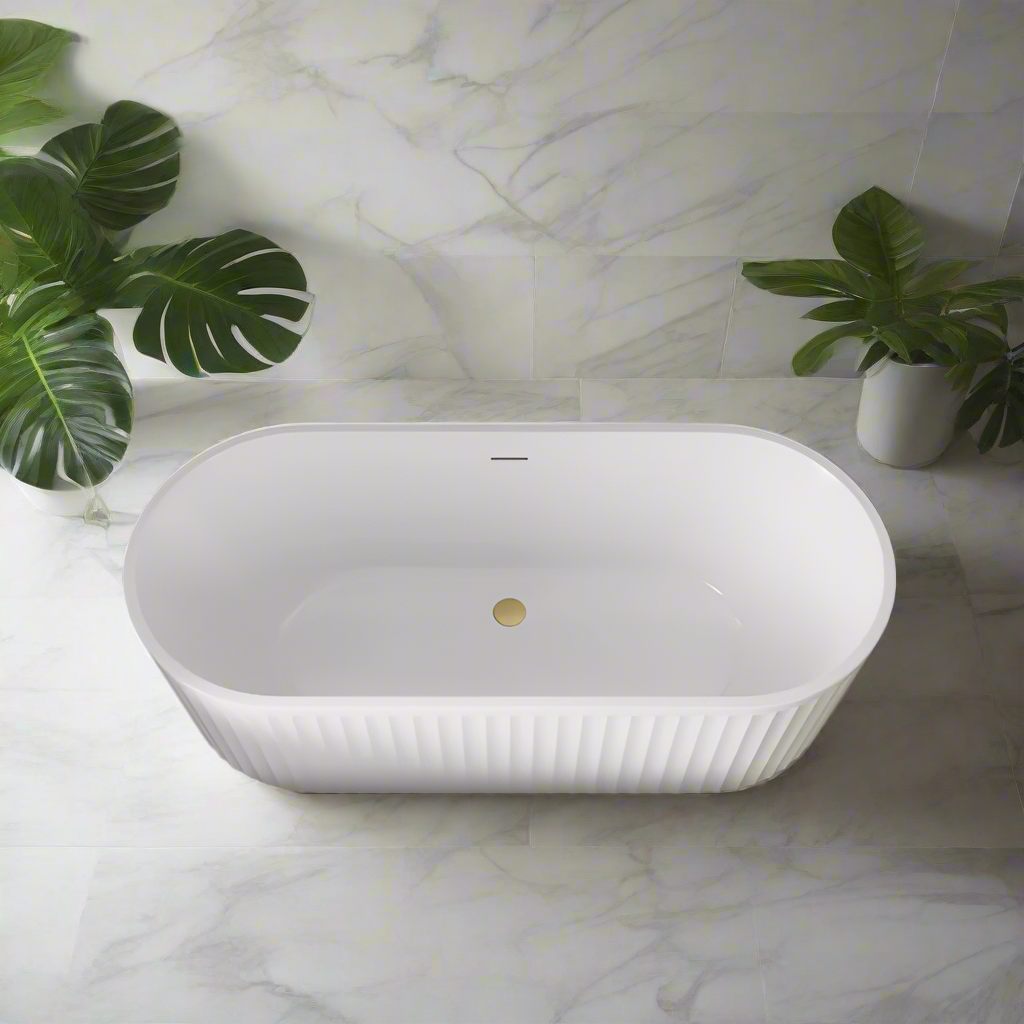 Jadore, fluted, freestanding, bath