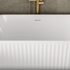 jadore fluted freestanding bath 1700x750x570mm, Baths, Free Standing Baths, Alessio, 5