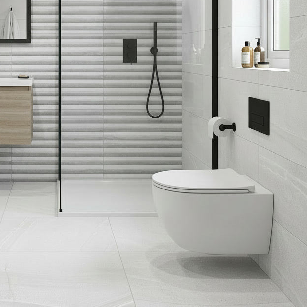Kite Stripe Relieve Decor Gris Tiles 600x200mm