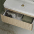 kuba 500mm wall hung basin unit basin textured oak, Alessio, Wall Hung Vanity Unit, 5