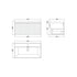 nuie lux Flume 800mm Autumn Oak Wall Hung Vanity Unit - Square Basin