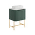 linea curve 600 unit with counter top brushed brass frame, SCUDO, Wall Hung Vanity Unit, 1