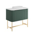 linea curve 900 unit with counter top brushed brass frame, SCUDO, Wall Hung Vanity Unit, 2