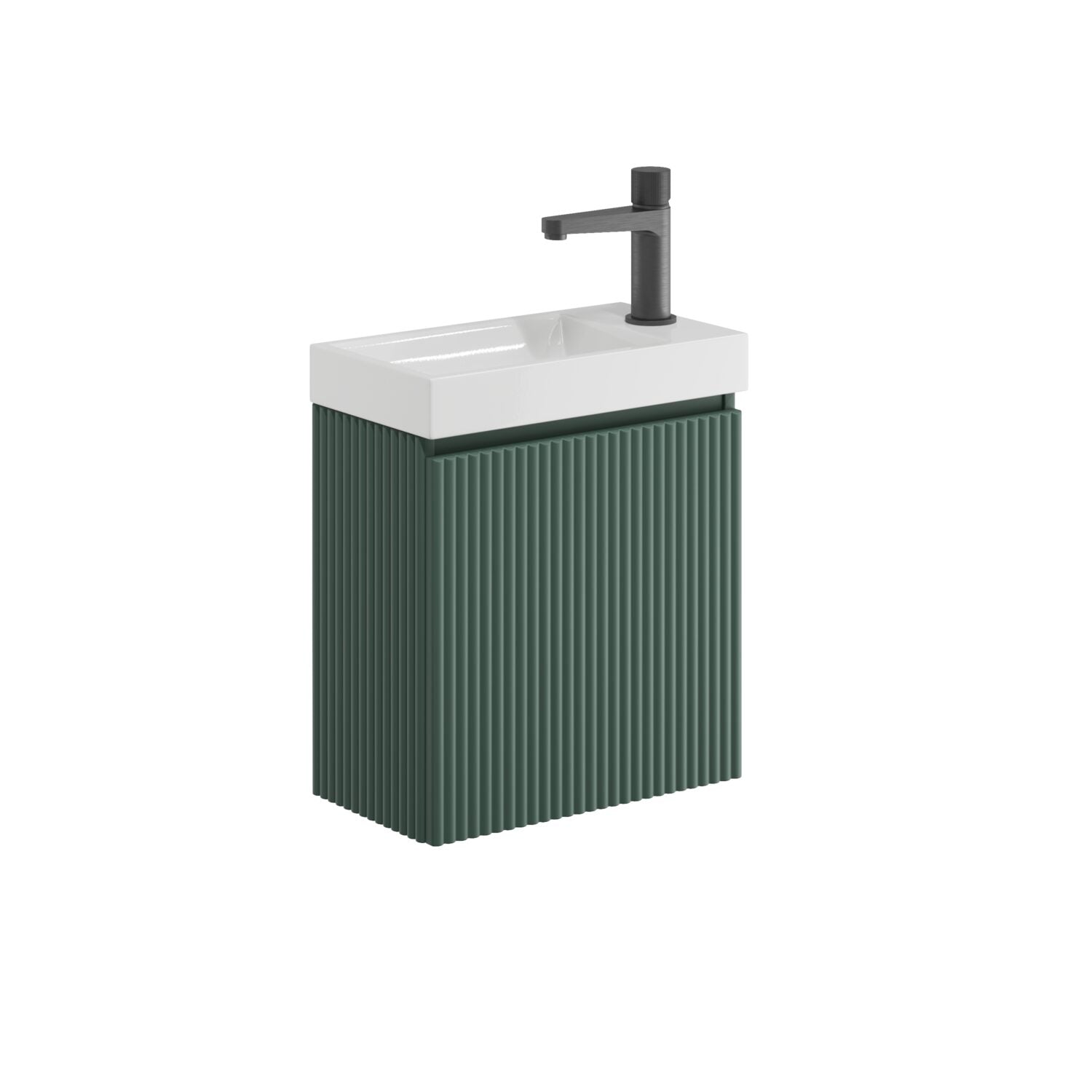 Linea Reed Green Cloakroom Basin Unit With Basin