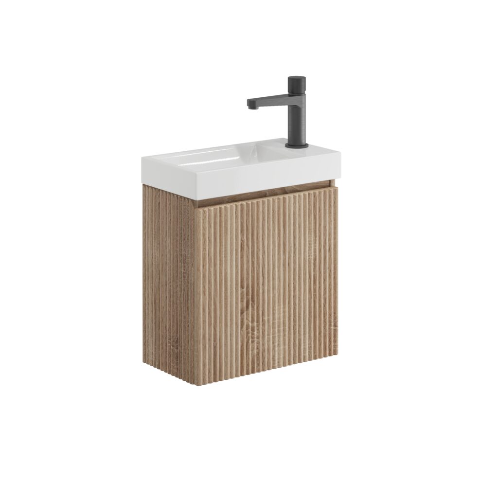 Linea Sonoma Oak Cloakroom Basin Unit With Basin