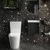 linea matte black cloakroom basin unit black with basin, Scudo, Wall Hung Vanity Unit, 1