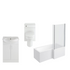 Lanza Shower Bath Suite 1700mm Right Hand Bath And Furniture