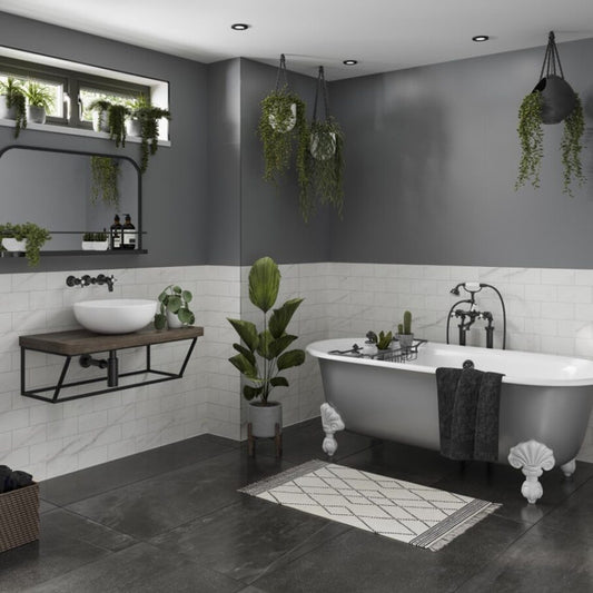 Multipanel Levanto Marble Metro Tile Effect Shower Panel