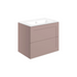 london 615mm wall hung basin unit basin matt peony with black handles, Alessio, Wall Hung Vanity Unit, 3