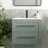 london 615mm wall hung basin unit basin matt reed green with black handles, Alessio, Wall Hung Vanity Unit, 1