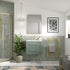 london 615mm wall hung basin unit basin matt reed green with gold handles, Alessio, Wall Hung Vanity Unit, 2