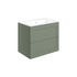 london 615mm wall hung basin unit basin matt reed green with black handles, Alessio, Wall Hung Vanity Unit, 5