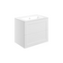london 615mm wall hung basin unit basin matt white with black handles, Alessio, Wall Hung Vanity Unit, 4