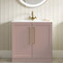 london 815mm floor standing basin unit basin matt peony with gold handles, Alessio, Sink Vanity Unit, Basin Unit, 1