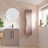 london 615mm floor standing basin unit basin matt peony with black handles, Alessio, Sink Vanity Unit, Basin Unit, 1