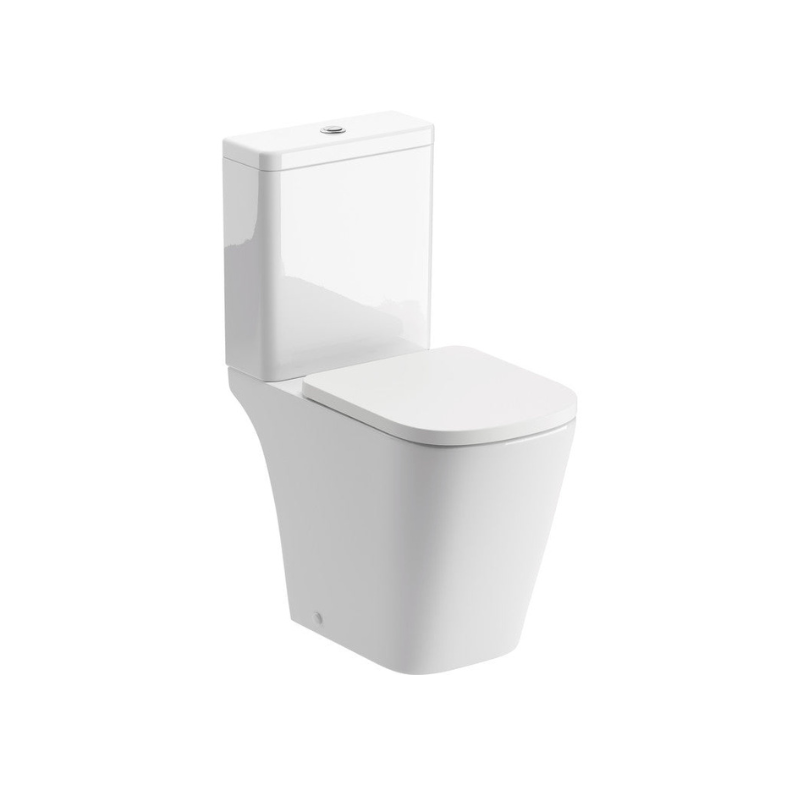 Luca Rimless Close Coupled Short Projection Open Back WC & Soft Close Seat