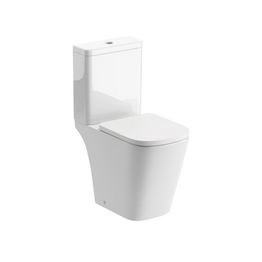 Luca Rimless Close Coupled Short Projection Open Back WC & Soft Close Seat