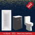 Lucio Bath Suite 1700mm with Anthracite Gloss 600mm Basin Unit And Toilet