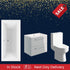 Lucio Bath Suite 1700mm with Grey Gloss 600mm Wall Hung Basin Unit And Toilet