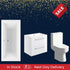 Lucio Bath Suite 1700mm with White Gloss 600mm Wall Hung Basin Unit And Toilet