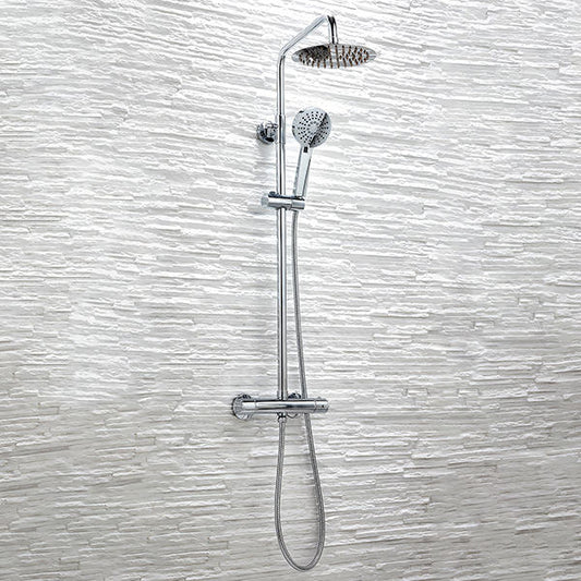 serena chrome round rigid riser shower set, Scudo, Mixer Showers, Showers, 1