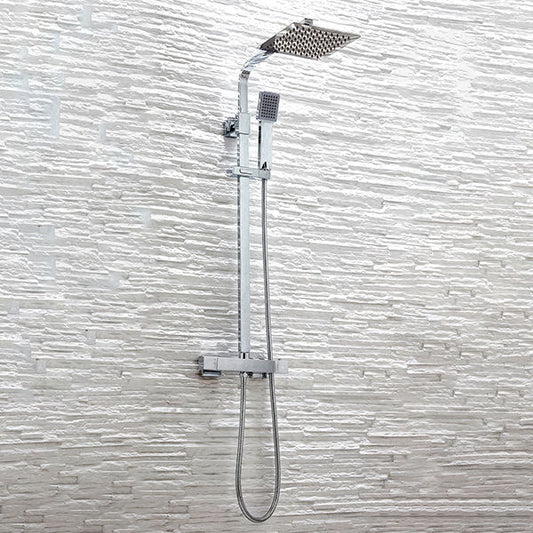 Elliot Chrome Square Rigid Riser Shower