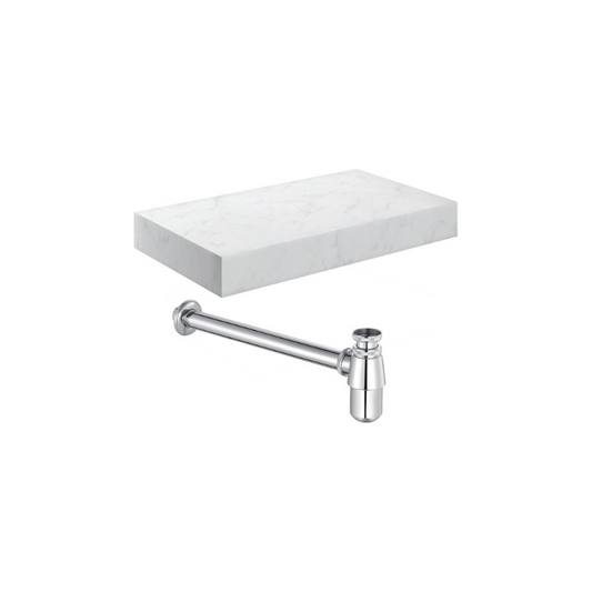 marbella 800mm wall hung white marble basin unit set bottle trap, Alessio, Wall Hung Vanity Unit, 5
