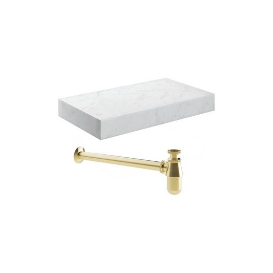 marbella 800mm wall hung white marble basin unit set bottle trap, Alessio, Wall Hung Vanity Unit, 7