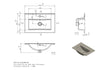 london 615mm floor standing 2 door basin unit basin matt peony gold handles, Alessio, Sink Vanity Unit, Basin Unit, 7