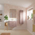 London 350mm Wall Hung 1 Door Tall Unit - Matt Peony with Gold Handle