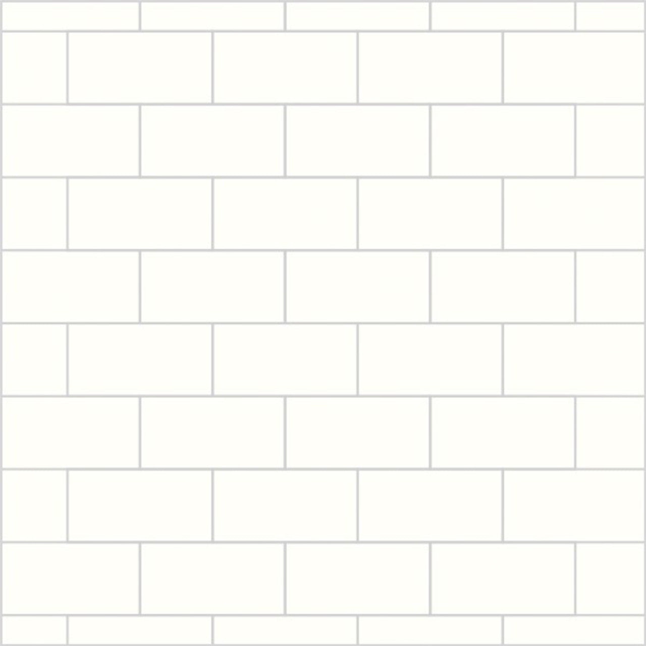 Multipanel Alpine White Metro Tile Effect Wet Wall Shower Panel