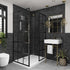 Multipanel Black Mineral Tile Wet Wall Shower Panel