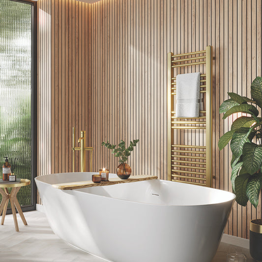 Nature panel - Bleached Cuneo Oak Wet Wall - Hydro-Lock T&G - 2700x598x11mm