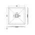 nuie square shower tray 800 x 800mmnlt61006, Nuie, white, Shower Trays, Square Trays, 2