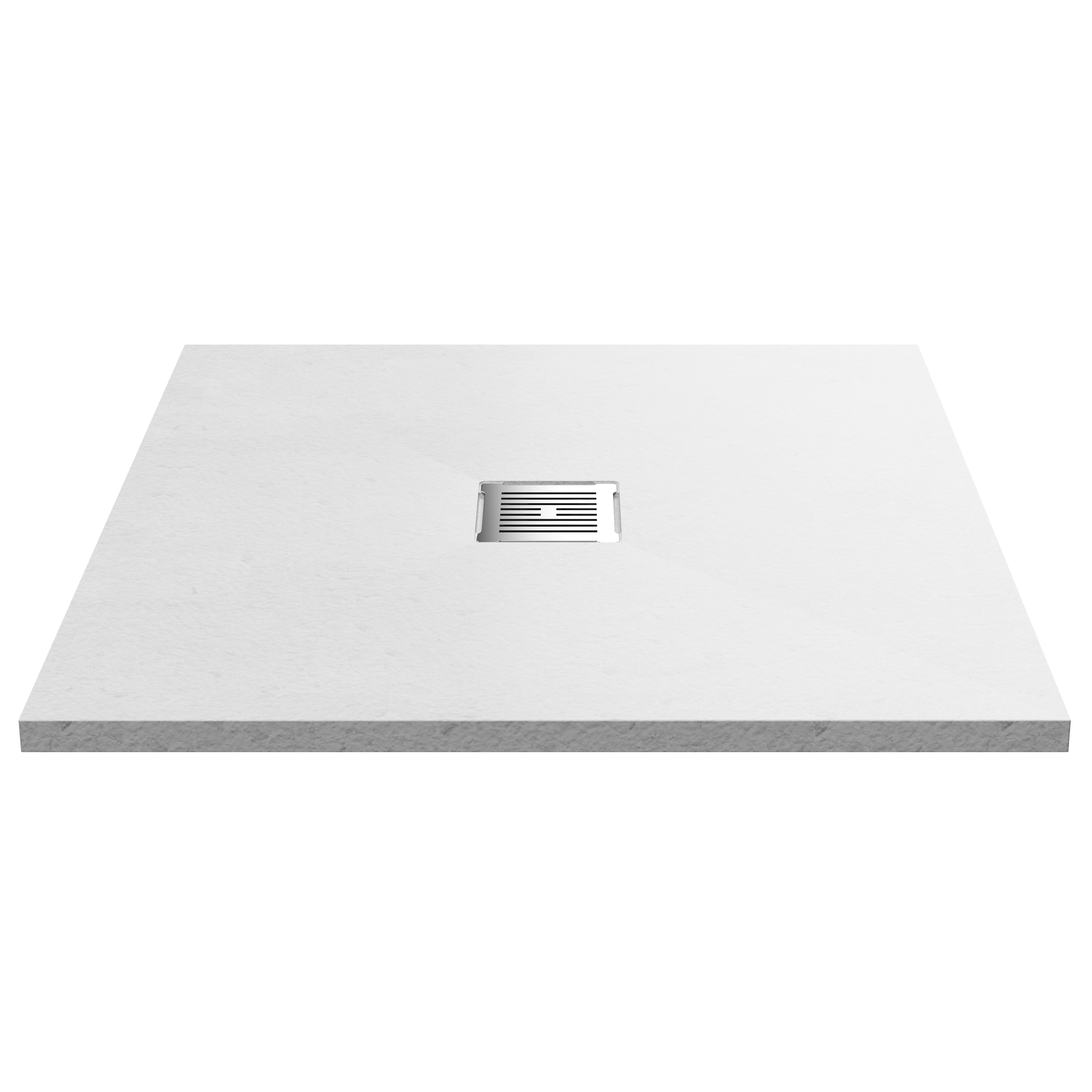 Nuie Square Shower Tray 900 x 900mm - White Slate