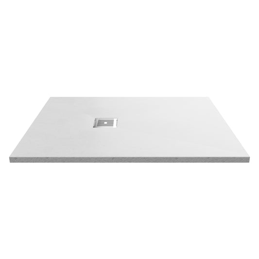 Nuie Rectangular Shower Tray 1200 x 900mm - White Slate