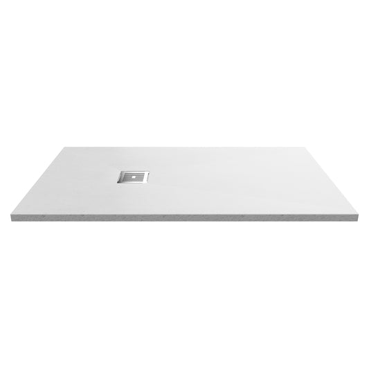 Nuie Rectangular Shower Tray 1400 x 800mm - White Slate