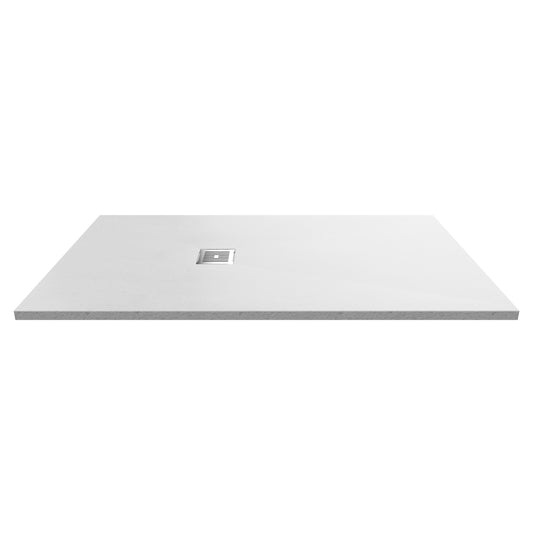 Nuie Rectangular Shower Tray 1600 x 900mm - White Slate